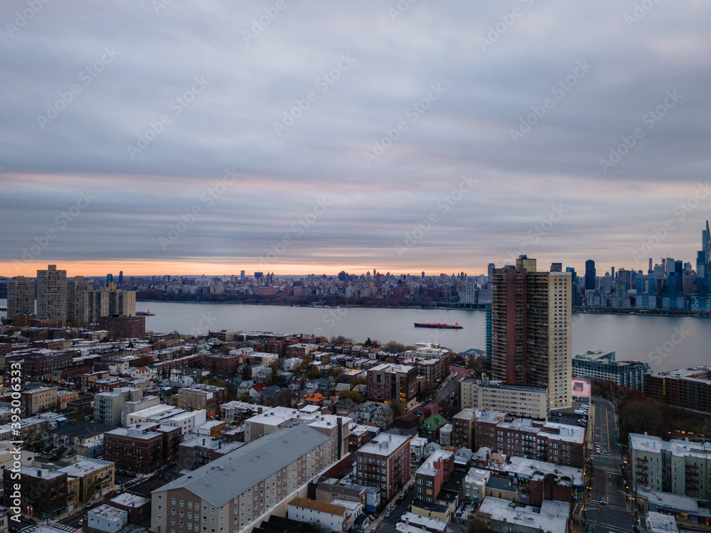 Fototapeta premium Aerial of West New York New Jersey