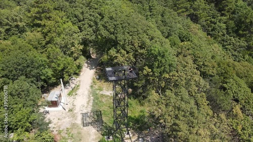 Wild nature of the black sea and green forest with gorgeous mountains in the city of Tuapse