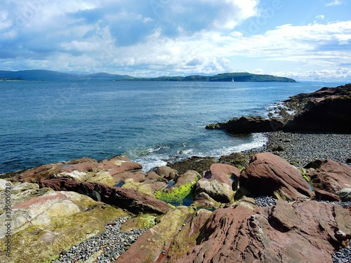 Rocky coastline on the Isle of Bute.