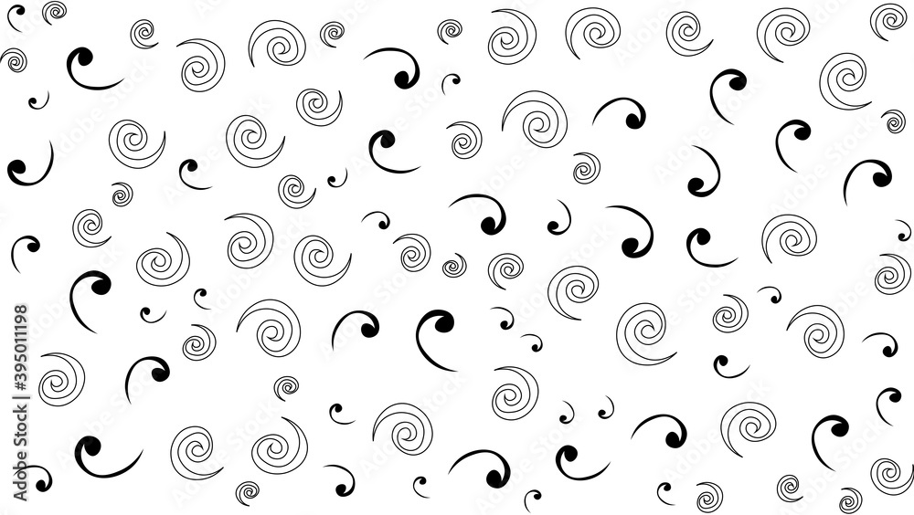 white background, with black confetti white background, with black confetti