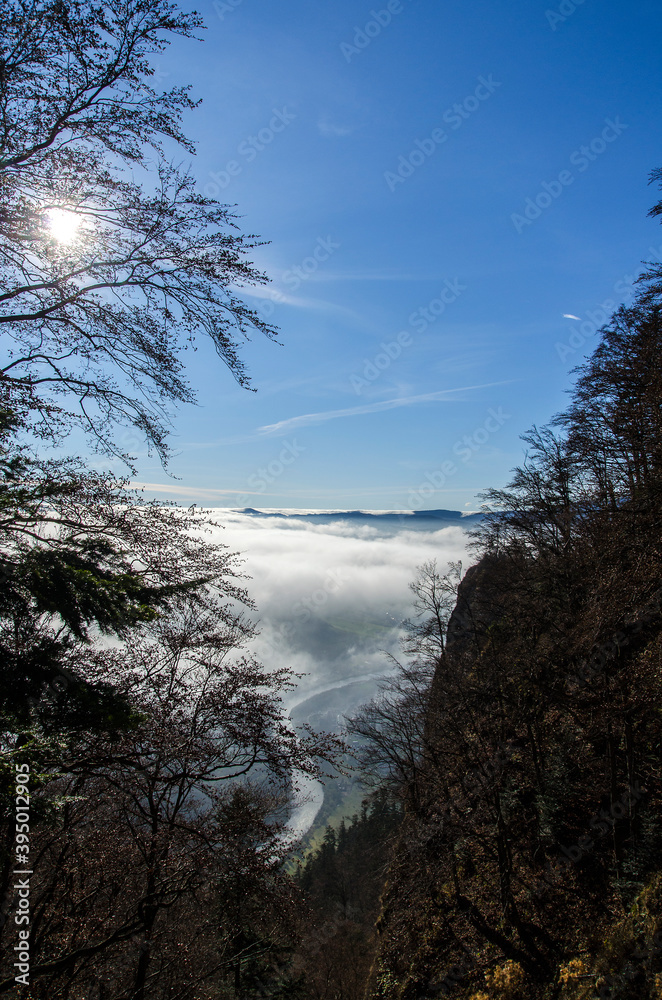 Obraz premium Pieniny panoram - mgła