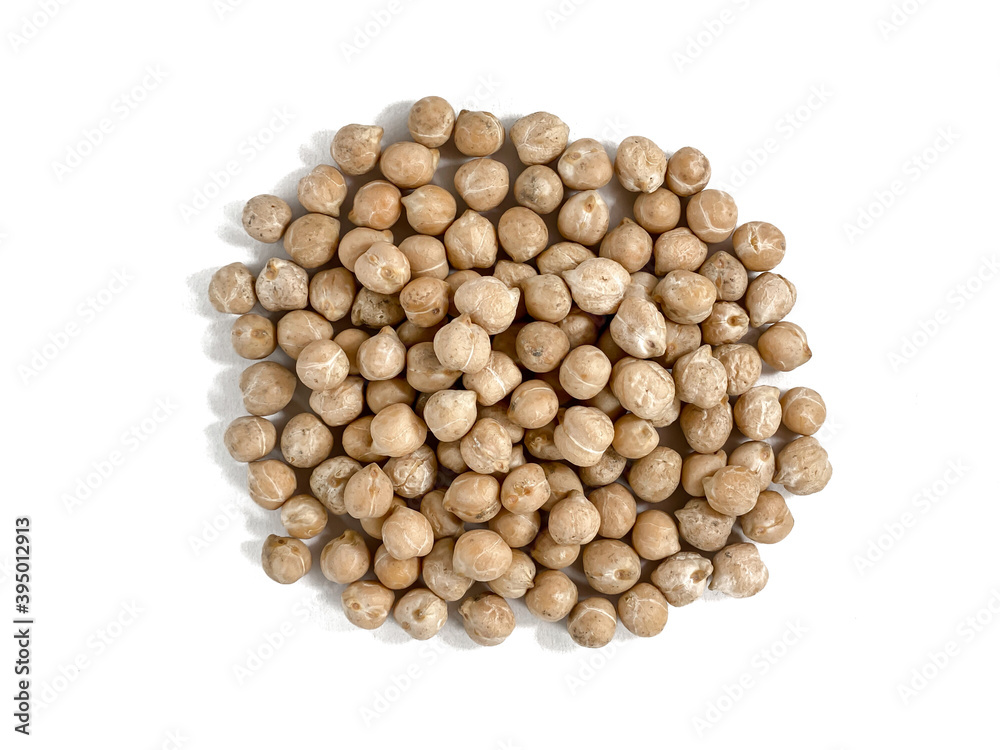 Raw chickpeas isolated on white background.Concept of healthy eating..Raw chickpeas texture.Healthy nutrition concept. Raw chickpeas isolated on white background.Concept of healthy eating..Raw chickpeas texture.Healthy nutrition concept.