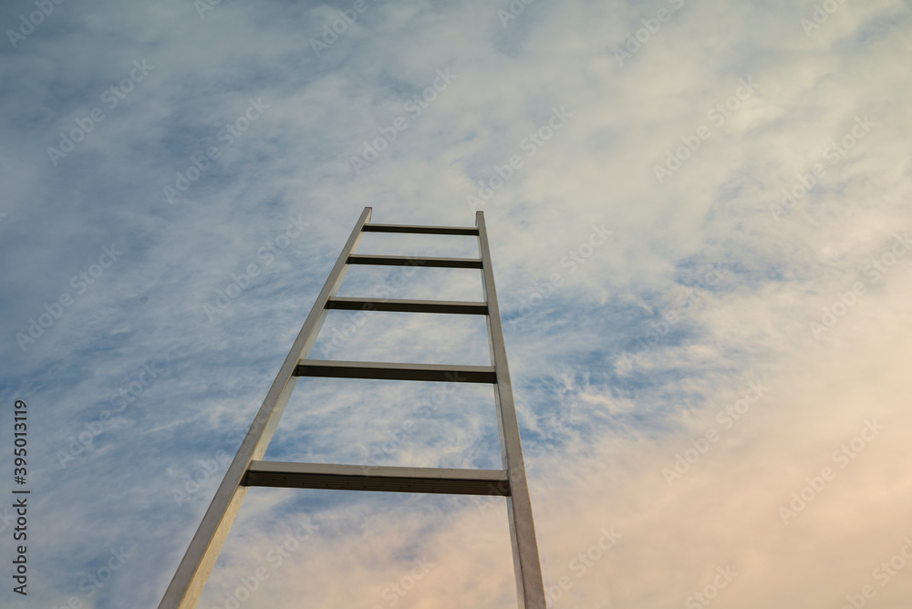 Staircase against blue sky. Motivation business career growth concept Staircase against blue sky. Motivation business career growth concept