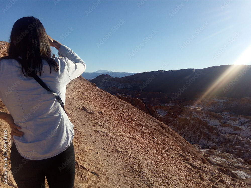 person in the mountains atacama