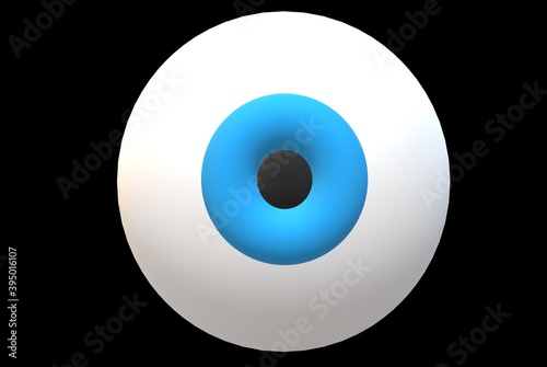 beautiful blue eye design and black background