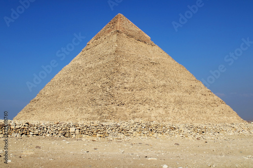 Pyramid in Cairo in Egypt in sunny weather