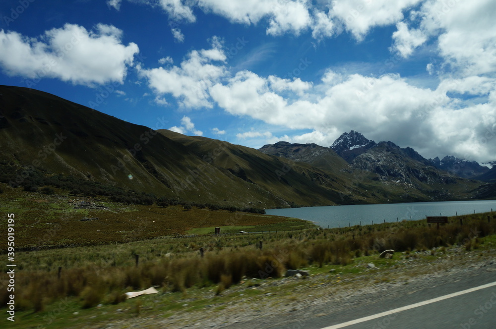 mountain road in the mountains huaraz peru