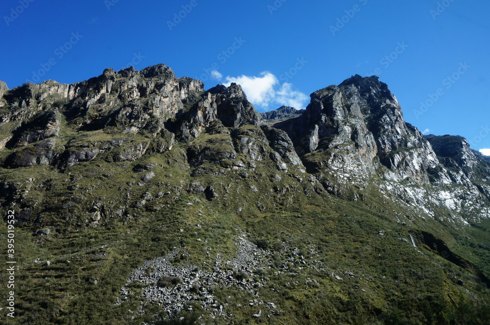 landscape in the mountains huaraz peru Churup