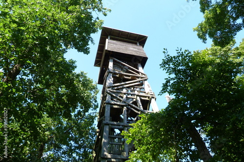 Hölzerner Aussichtsturm Wildpark Knüll in Hessen photo