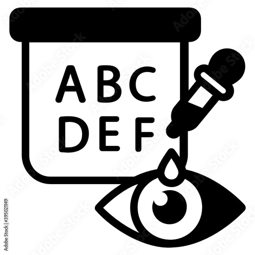 
Eye test vector, an icon of eye treatment 
