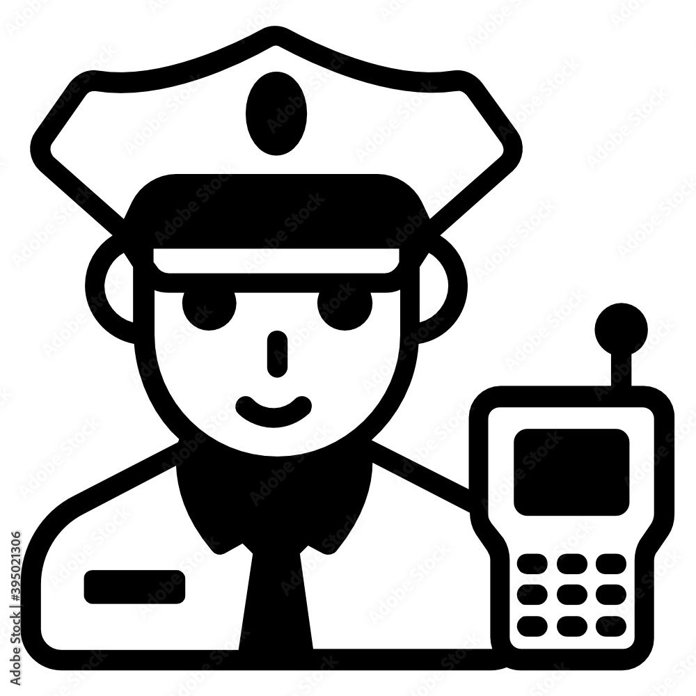 Professional policeman in solid design
Professional policeman in solid design