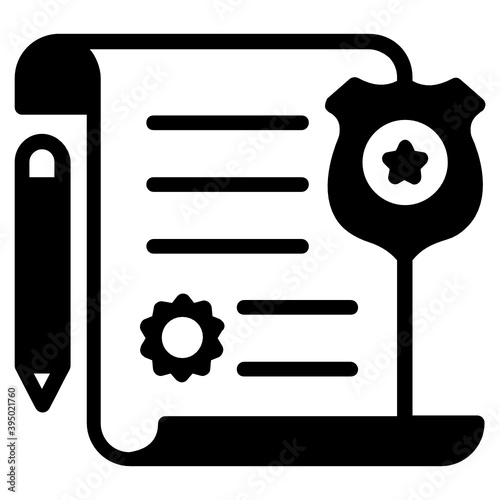 
Legal document vector in solid design 
