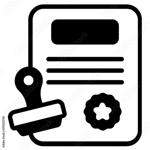 
Legal document vector in solid design 

