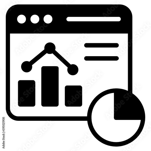 

A vector of web statistics with circle chart, editable icon 
