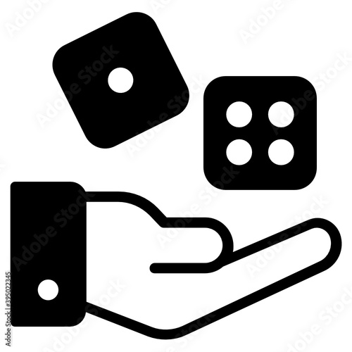 
Condition of being probable, trendy filled icon of probability
