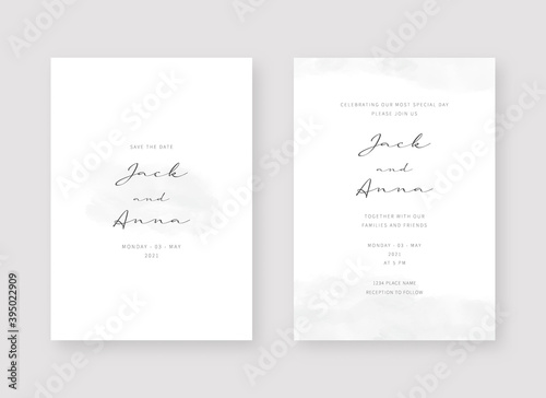 Invitation card template. Set of wedding invitation card template design. Vector decorative design background.