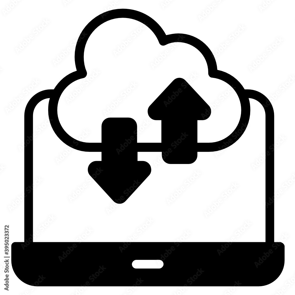 Cloud data transfer icon in trendy style vector
Cloud data transfer icon in trendy style vector