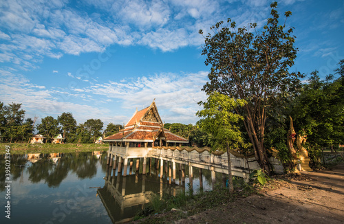 Pool Hall in Wat Phra That Bang Phuan, Nong Khai Province, Thailand photo