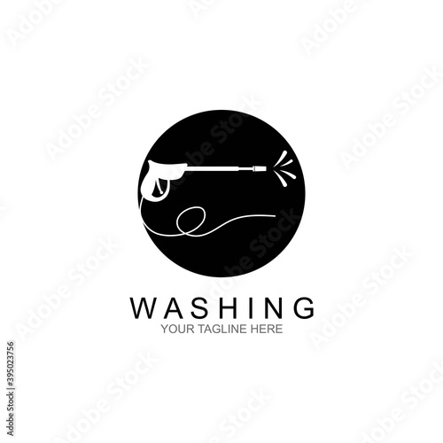 Pressure washing logo template.