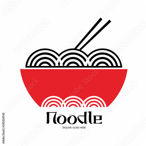 Noodle ramen restaurant and food logo