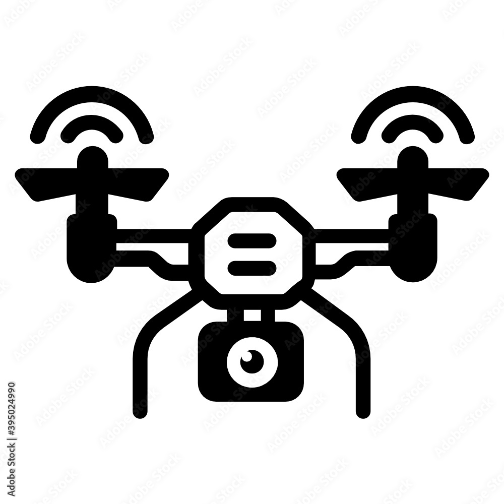 Drone technology vector, editable filled icon of drone camcorder
Drone technology vector, editable filled icon of drone camcorder
