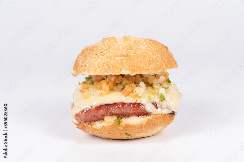 hamburger on white background hamburger on white background