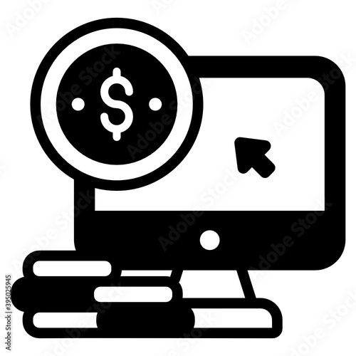 
Modern icon of pay per click, editable vector 

