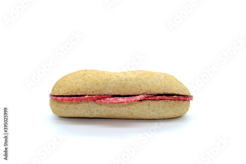 Fotografie Salami sandwich on Spanish wholemeal bread smurf