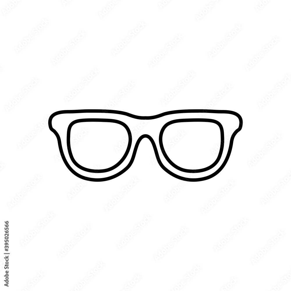 glasses icon image, line style glasses icon image, line style