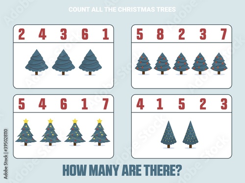 Counting Game for Preschool Children. home schooling. Educational a mathematical game.