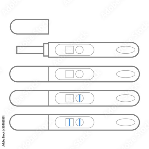陽性、陰性、未使用の妊娠検査薬もしくは排卵検査薬