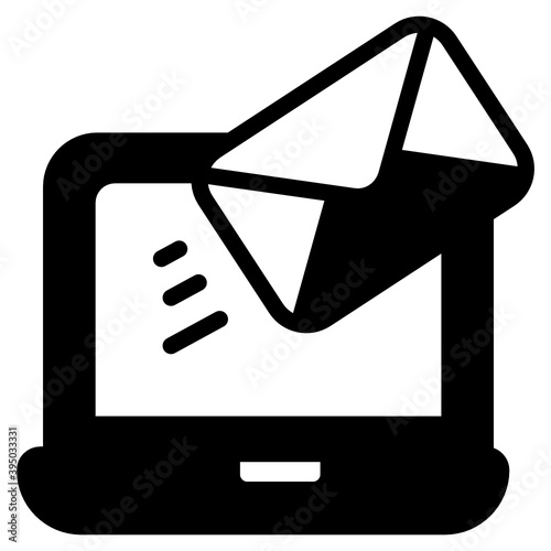 
An icon of sending email, editable vector 
