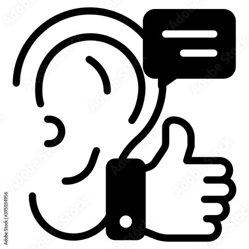 Viral promotion, solid icon of buzz marketing 