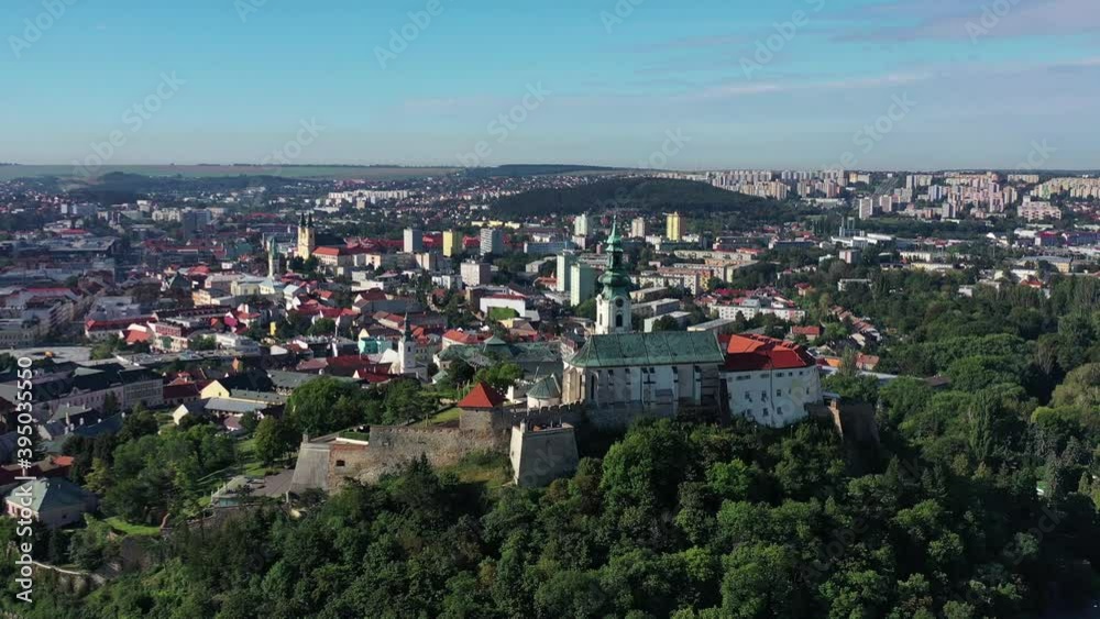 Aerial view of the castle in the city of Nitra in Slovakia Aerial view of the castle in the city of Nitra in Slovakia