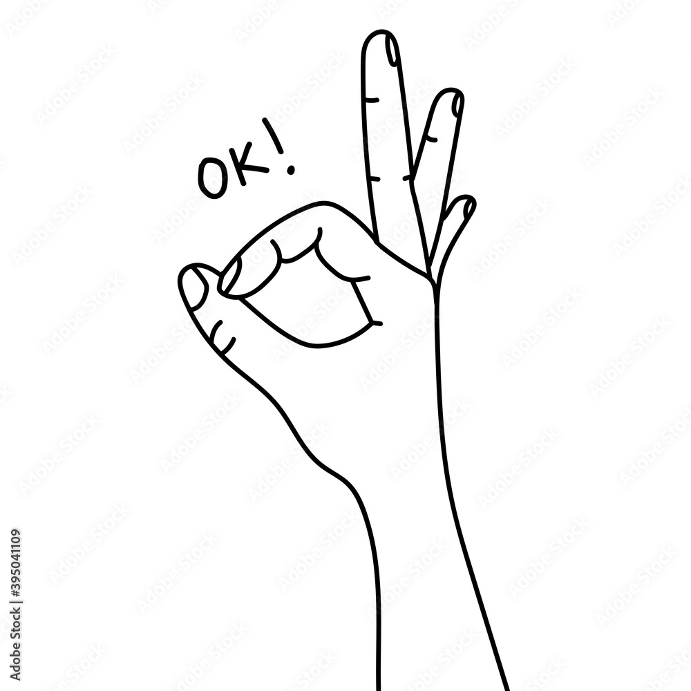 Trendy line art hands, aztec style, tribal art, ethnic collection ...