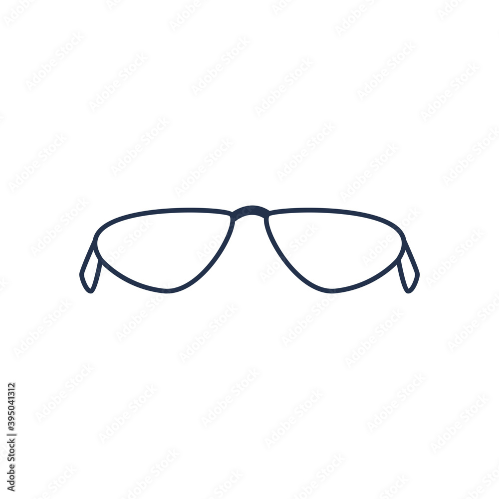 Fototapeta premium glasses vision line style, isolated icon