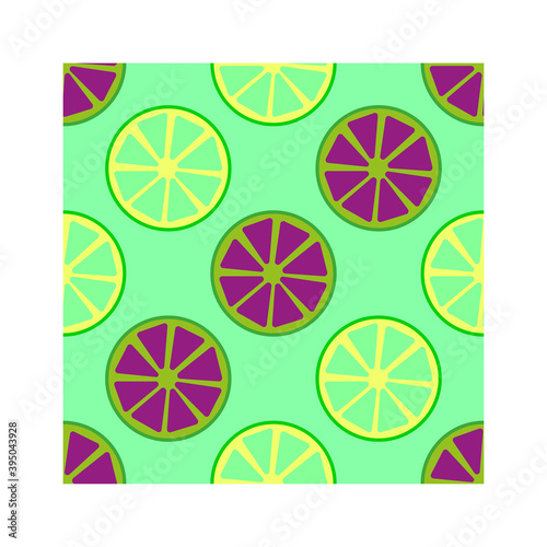 Seamless pattern with juicy fruits of citrus lemon, orange, grapefruit and lime. Ideal for printing on textiles, wallpaper, healthy food packaging, wrapping paper. Vector