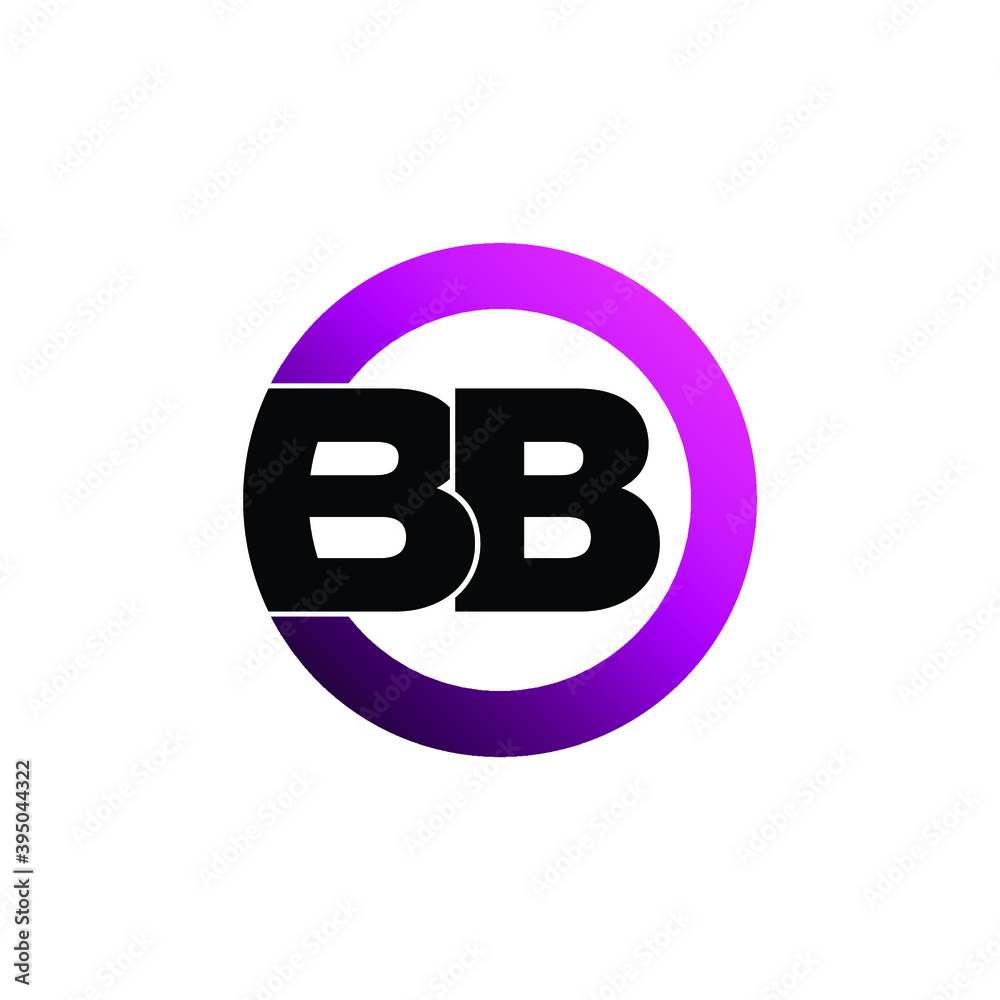 Letter BB simple logo design vector