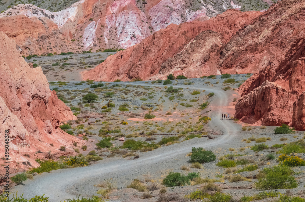 PeStock photo of the colored hills and mountains in Purmamarca village , Jujuy, Argentina. Landscape