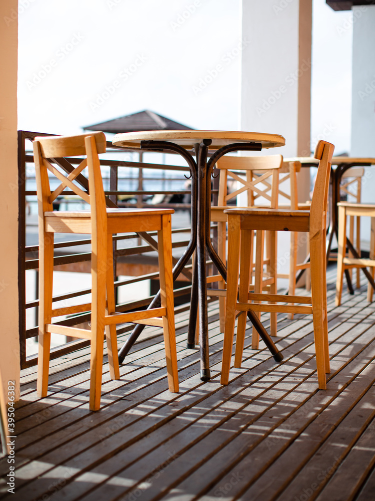 Wooden table and chairs Wooden table and chairs