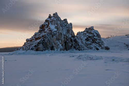 Quadro su tela the baikal lakre in the winter