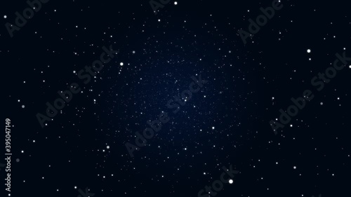 Floating dust particles shimmering on a blue background, bokeh abstract background