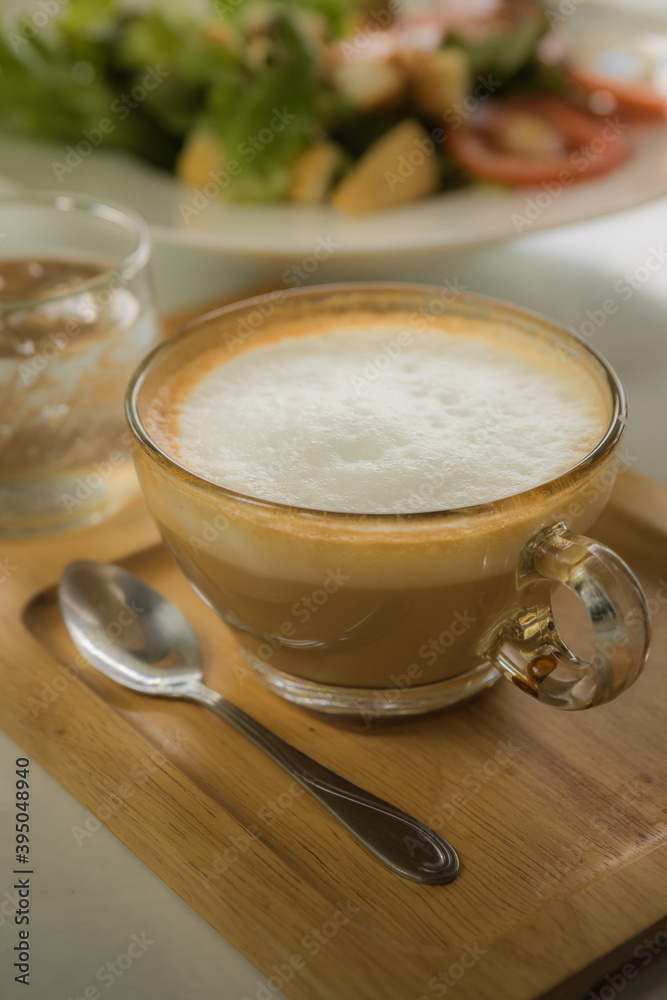 Hot coffee.