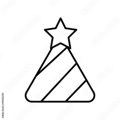 Tree star on the top line icon © Graphic