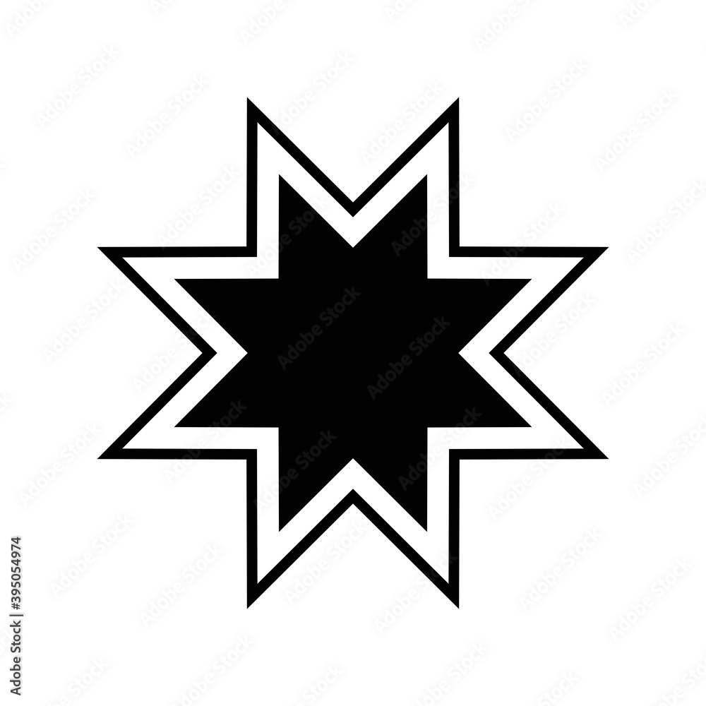star of 8 points silhouette style icon vector design star of 8 points silhouette style icon vector design