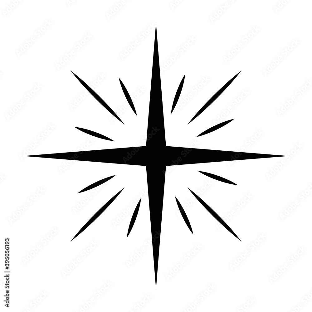 star with lines silhouette style icon vector design star with lines silhouette style icon vector design