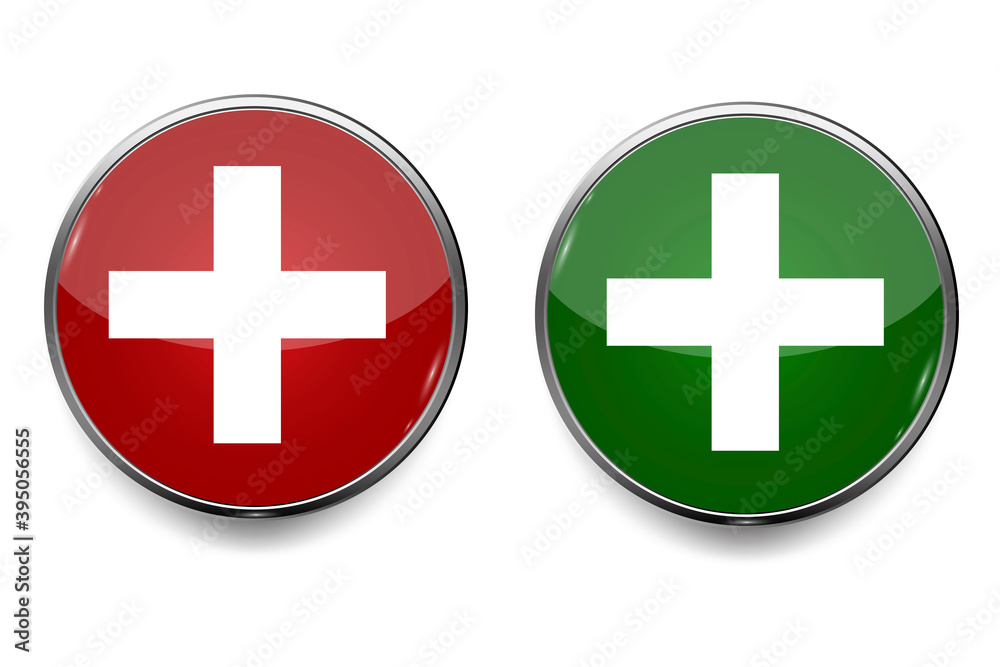 Medical cross button in flat style on light background. Red cross sign. Health care. Shield icon vector. Stock image. Medical cross button in flat style on light background. Red cross sign. Health care. Shield icon vector. Stock image.