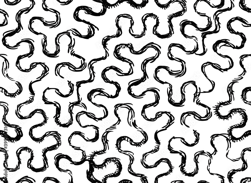 Seamless vector pattern with curves Seamless vector pattern with curves