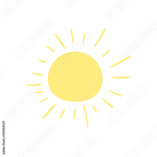 sun daily sticker flat style icon vector design
