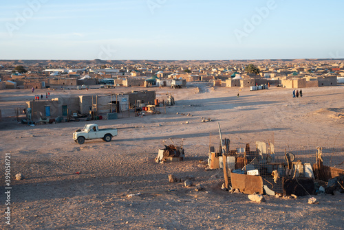 Life in a refugee camp in Tindouf in the Sahara desert photo